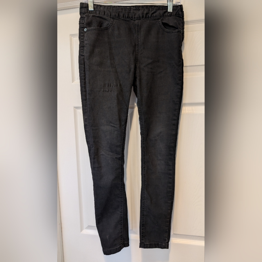Free People Womens Black Dark Gray Cotton Blend Denim Jeans Zipper Size 26 CTHNY